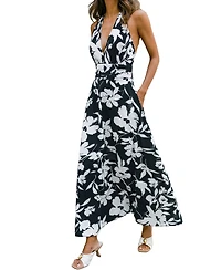 Cupshe Women's New Romance Tropical Maxi Beach Dress