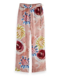 Scotch & Soda Women's Gia Mid Rise Wide Leg Elasticated Trousers