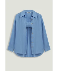 Nocturne Women's Bustier-Detail Shirt
