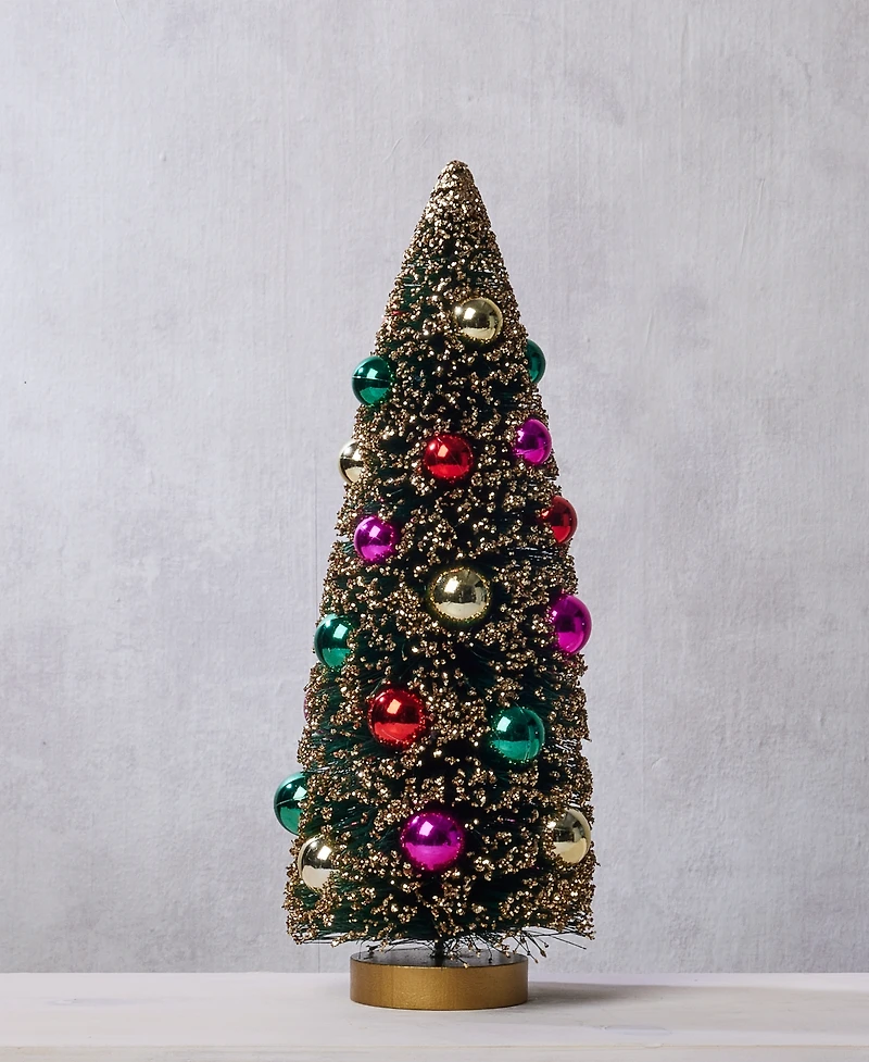 Holiday Lane Whimsy Green Faux Christmas Tree With Colorful Ornaments, Macy's Exclusive