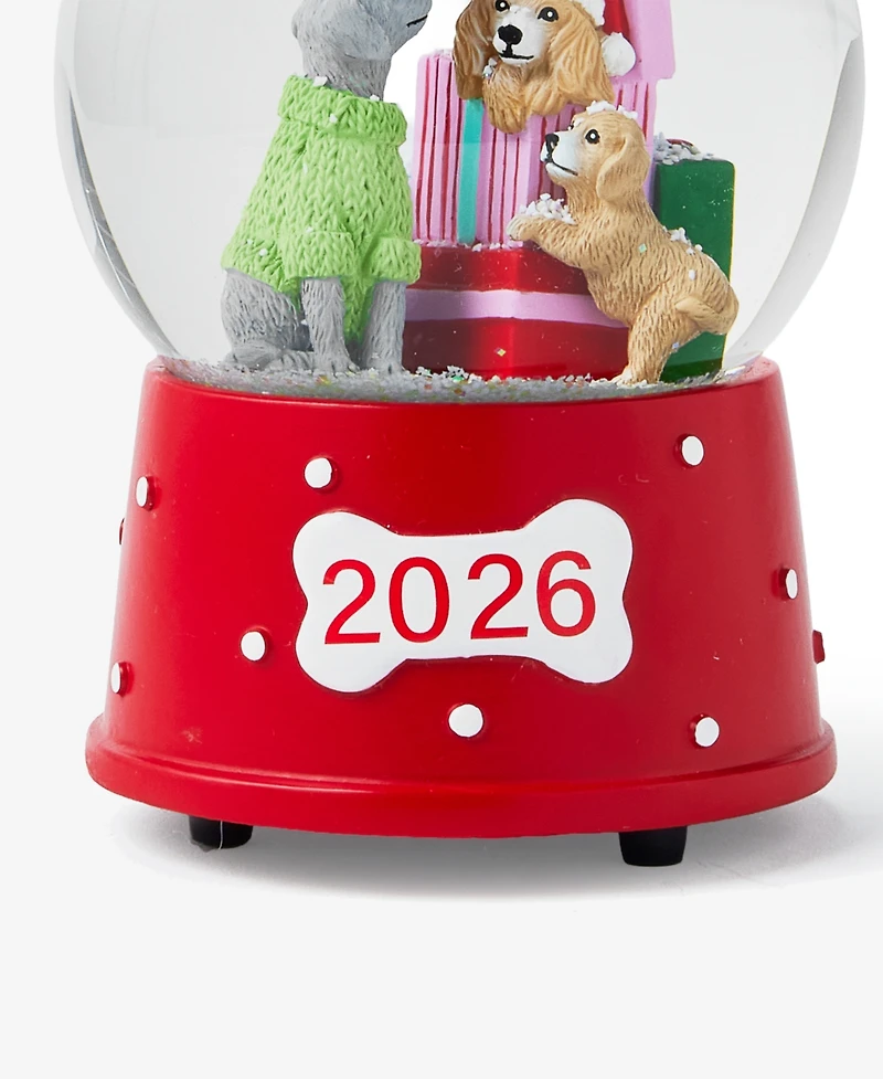 Holiday Lane Heritage Dogs Snow Globe, Macy's Exclusive
