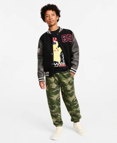 Epic Threads Boys Xs Xl Speedway Varsity Jacket Pikachu T Shirt Fleece Jogger Pants Macys Exclusive