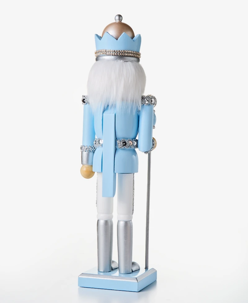 Holiday Lane Opulence Silver-Tone and Light Blue Nutcracker, Macy's Exclusive
