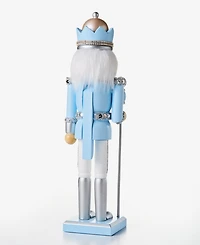 Holiday Lane Opulence Silver-Tone and Light Blue Nutcracker, Macy's Exclusive