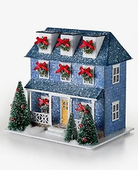 Holiday Lane Whimsy Town House with Bow Trim and Trees Decor, Macy's Exclusive