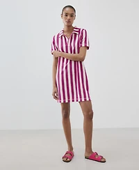 Mango Women's Striped Terry Cotton Nightgown