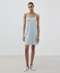 Mango Women's Striped Cotton Nightdress