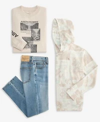 Abercrombie Kids Boys 5 20 Printed Hoodie Athletic Department T Shirt Straight Fit Jeans