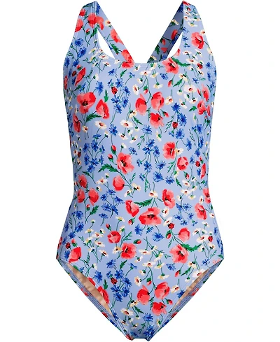 Lands' End Women's Adjustable V-neck Underwire Tankini Swimsuit Top Straps