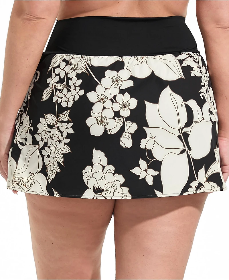 Lands' End Plus Pinchless Mini Swim Skort