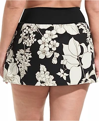 Lands' End Plus Pinchless Mini Swim Skort
