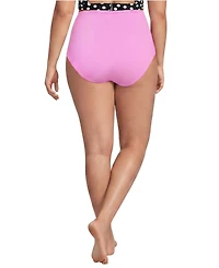 Lands' End Plus Pinchless High Waisted Bikini Bottoms