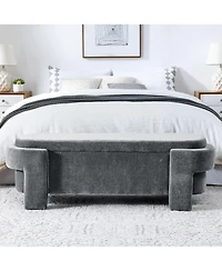 Flynama 51.5" Chenille Large Storage Bench