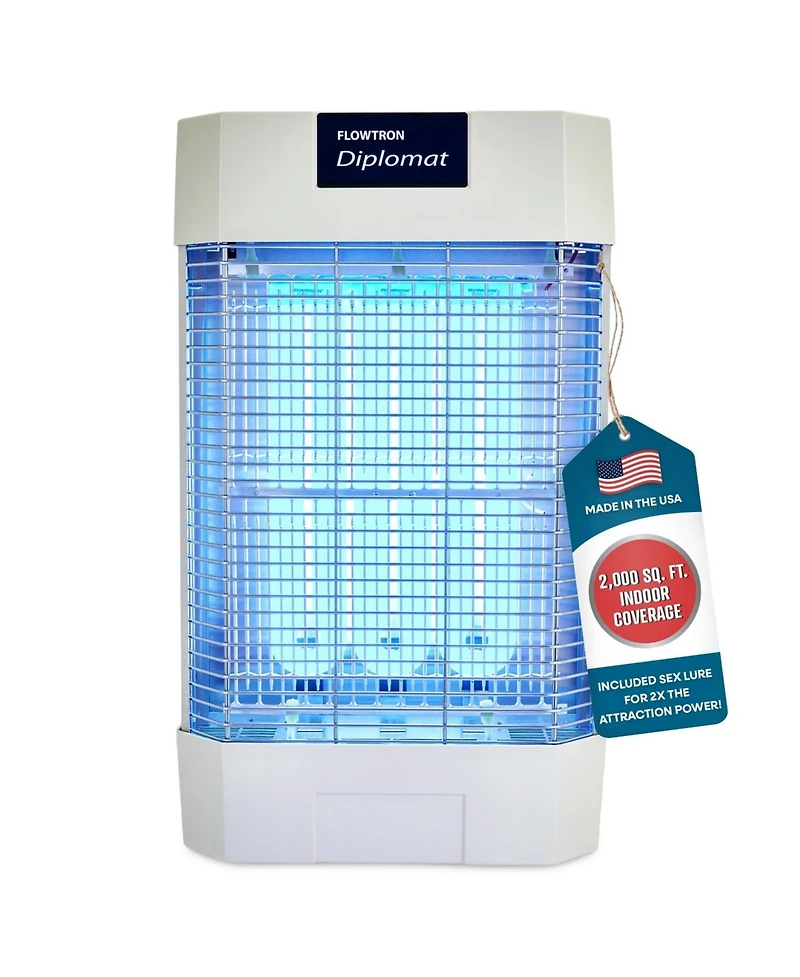 Flowtron Indoor Bug Zapper, Electric Insect Killer 120W Uv, Pheromone Lure, 2000 Sq Ft, Ul Certified