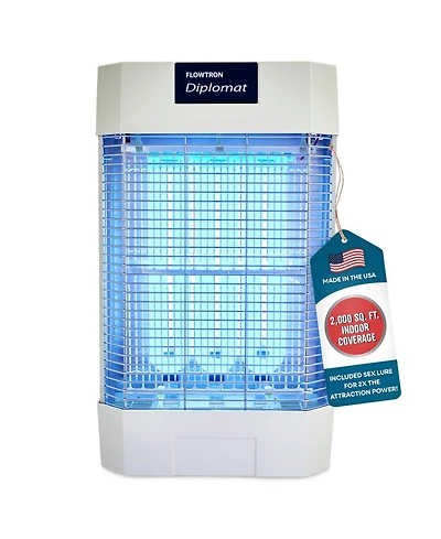 Flowtron Indoor Bug Zapper, Electric Insect Killer 120W Uv, Pheromone Lure, 2000 Sq Ft, Ul Certified