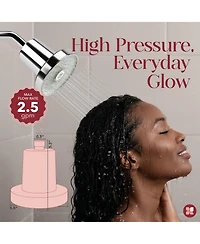 Radiance by Mist Filtered Aura Shower Head with Replaceable Filter, Improves Skin, Hair, and Nails