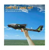 Bruce & Shark 4CH 2.4GHz Rc Glider Plane with Gyro & 3 Flight Modes, Rtf for Beginners & Pros