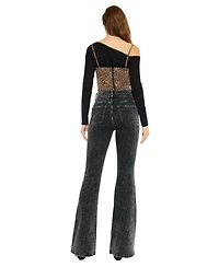 KanCan Women's Amirah Ultra High Rise Flare Jeans