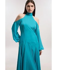 Karen Millen Women's Cold Shoulder Maxi Dress