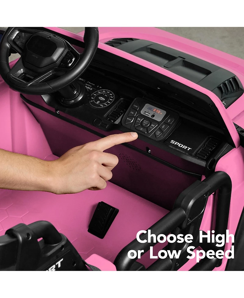 Best Choice Products Kids 24V 2-Seater Electric Ride-On Car Truck Parent Control, Bluetooth, Led Lights