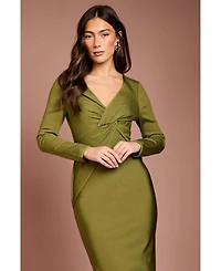 Coast Women's Bandage Twist Front V-Neck Midi Dress