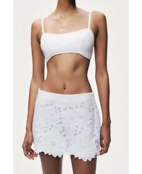 Nocturne Women's Broderie-Trim Mini Skort