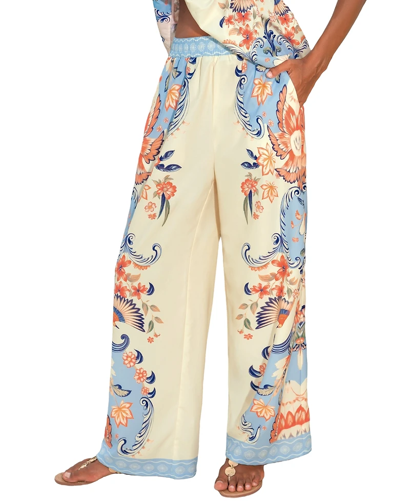 Cupshe Women's Sensitive Soul Tropical Pants