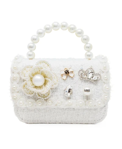 Puttisu Girls Royal Camellia Tweed Handbag