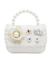 Puttisu Girls Royal Camellia Tweed Handbag
