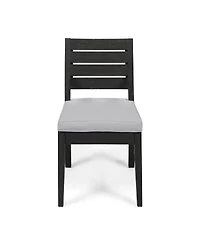 Asagikoiai 6 Seater Acacia Wood Outdoor Dining Set with Bench and Cushions