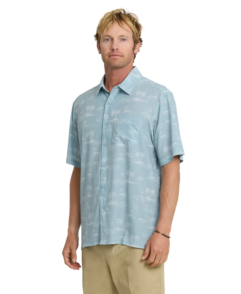 Quiksilver Waterman Men's Mix Perform Short-Sleeve Shirt