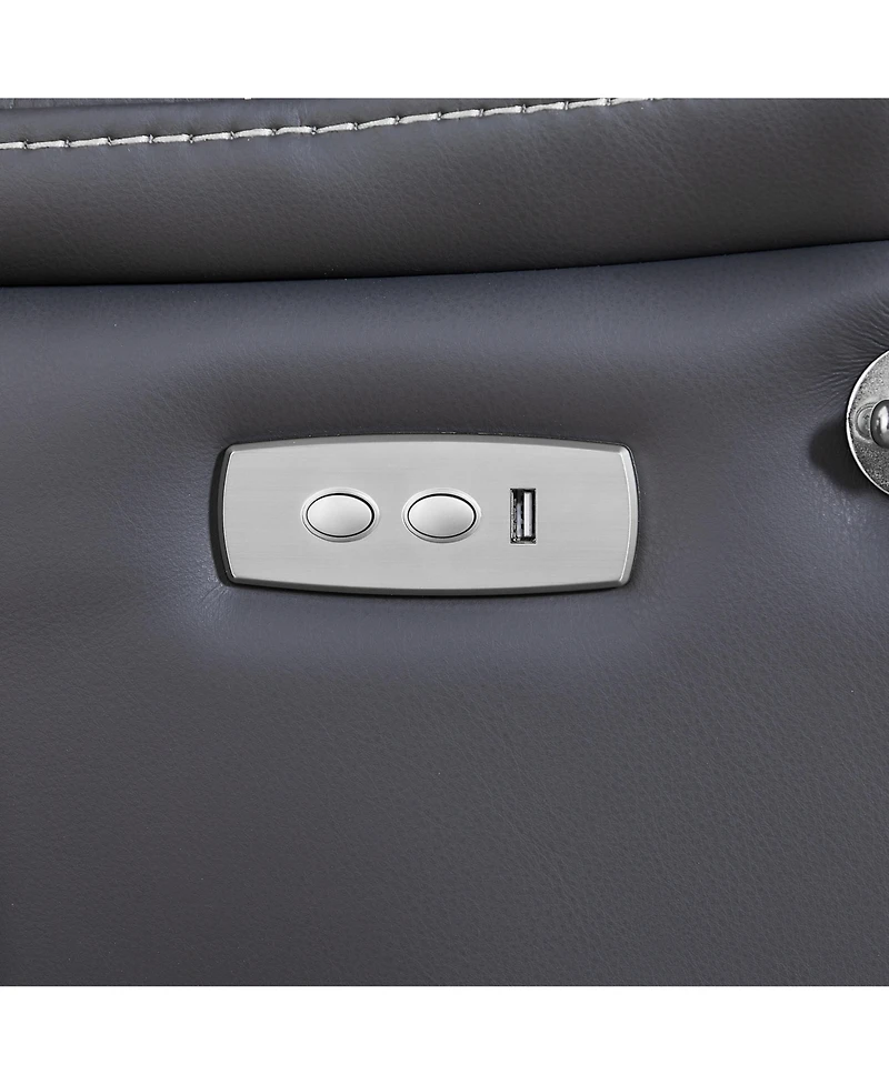 Clihome Power Reclining Sofa with Zero Gravity, Massage & Heat, Usb Ports, Phone Holder & Side Storage