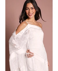 Coast Women's Asymmetric Fringe One-Shoulder Dress