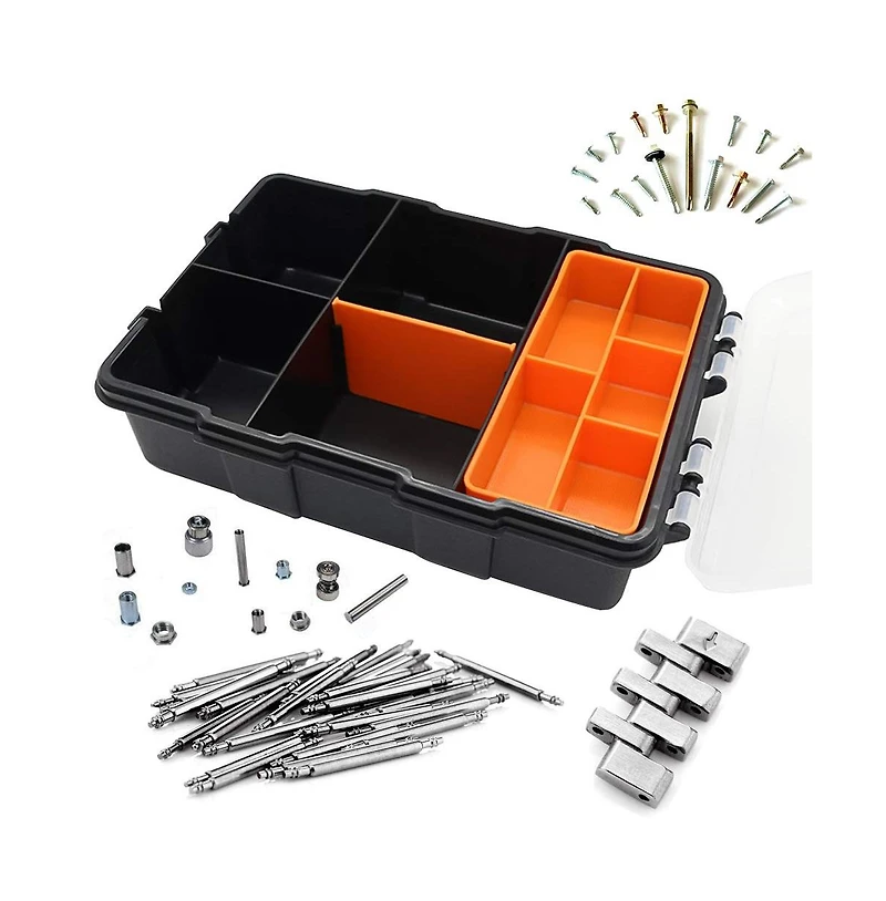 Xdovet Small Parts Organizer Removable Dividers 10-Compartment Storage Box