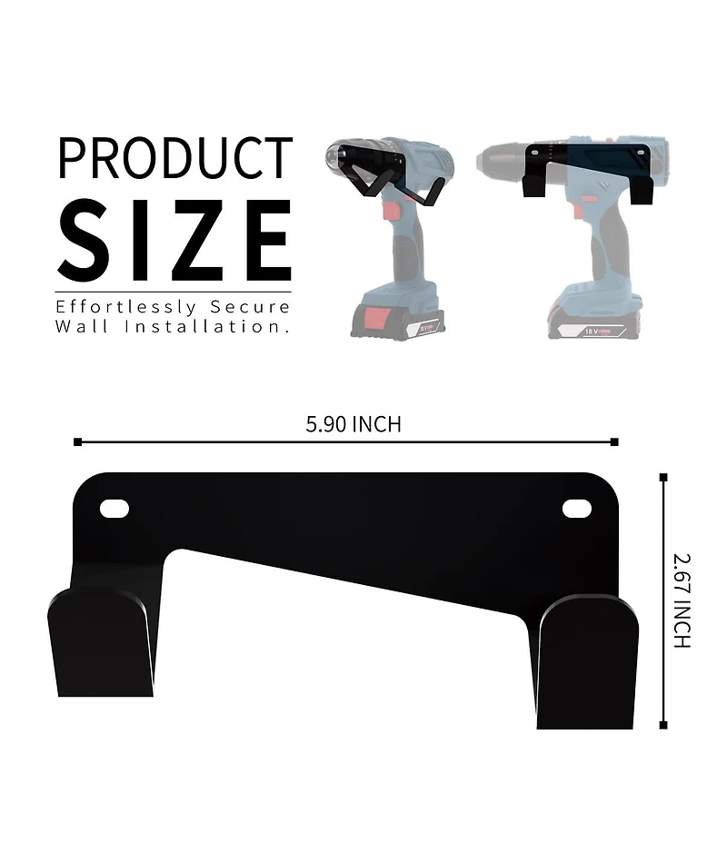 Xdovet Drill Holder Wall Mount Steel Tool Organizer Storage Dock