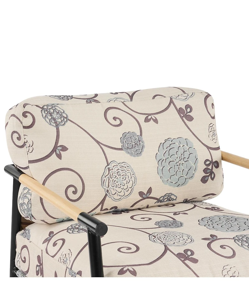 Streamdale Furniture Modern Accent Chair with Plush Cushions and Wooden Armrests