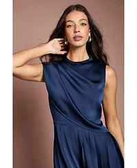 Coast Women's Satin Pleated Midi Dress