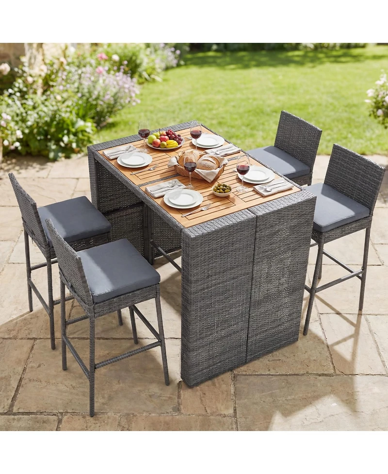 Slickblue Outdoor Patio Dining Set with Acacia Wood for Home Use
