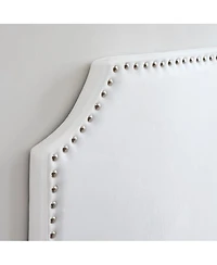 DormCo Full/Full Xl - Bevel Tacked Plush Outlet Headboard with Legs