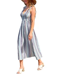 Cupshe Women's Honey Air Striped Maxi Beach Dress