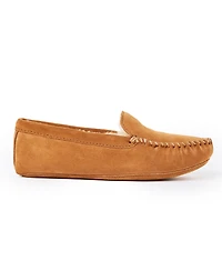 Minnetonka Men's Suede Sheepskin Soft Leather Sole Slippers