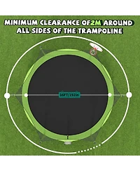Zeny Upgraded Classic Trampoline with Balance Bar