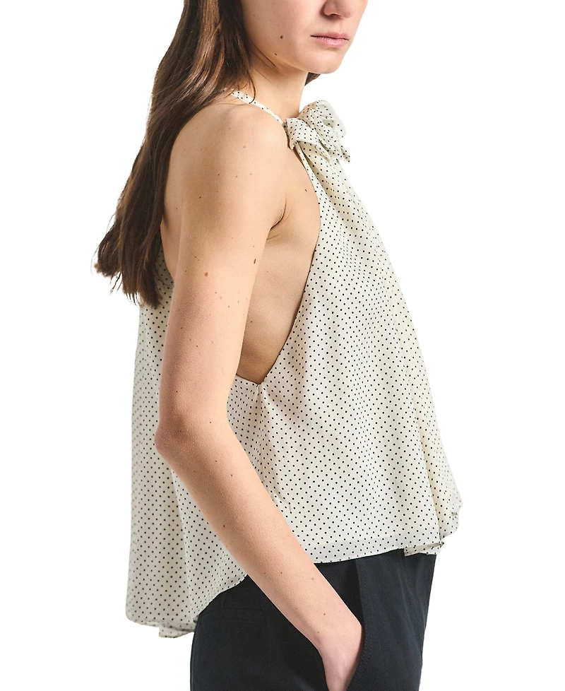 Derek Lam 10 Crosby Women's Paisley Baby Dot Print Halter Neck Top