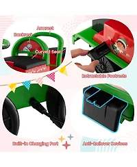 Mecale 6V Ride on Train 2-Seater with Carriage and Flashing Led Lights