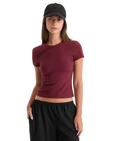 Good American Women's The Baby Crewneck T-Shirt