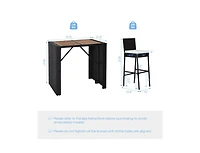 Mondawe 5 Pieces Patio Acacia Wood Dining Set