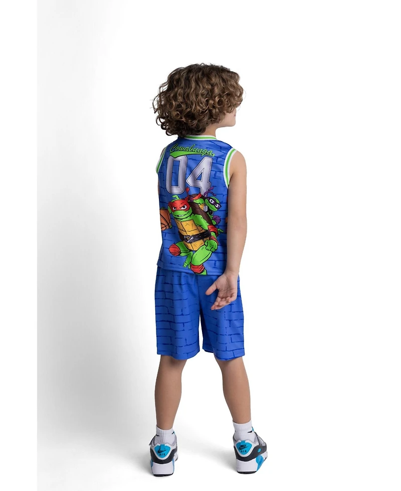 Teenage Mutant Ninja Turtles Toddler Boys' 2T- 4T Athletic Basketball Jersey and Shorts Set