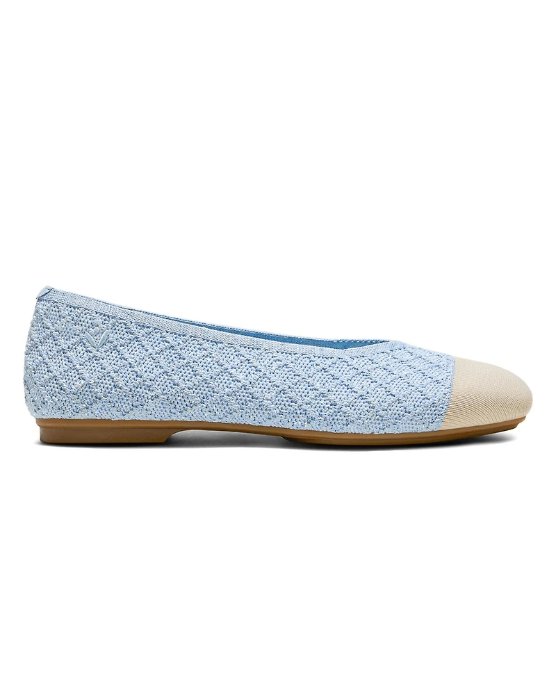 Vivaia Women's Margot Square-Toe V-Cut Slip on Ballet Flats