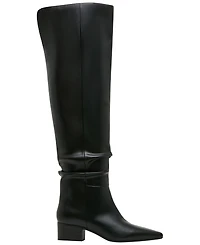 Madden Girl Women's Elite Block Heel Over The Knee Slouch Boots