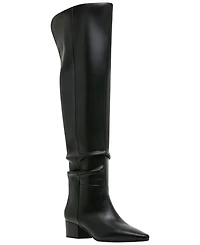 Madden Girl Women's Elite Block Heel Over The Knee Slouch Boots